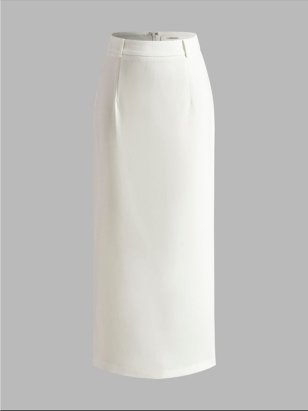 Commense Slim Fit Semi-Sheer Elegant slit back Maxi Skirt